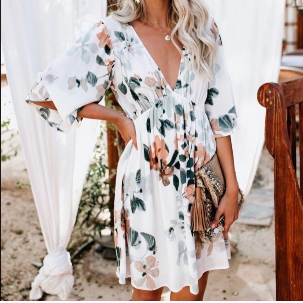 VICI DOLLS White Floral Baby Doll Dress